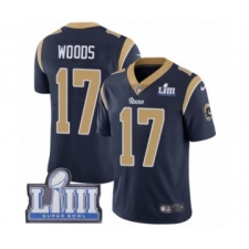 Men's Nike Los Angeles Rams #17 Robert Woods Navy Blue Team Color Vapor Untouchable Limited Player Super Bowl LIII Bound NFL Jersey