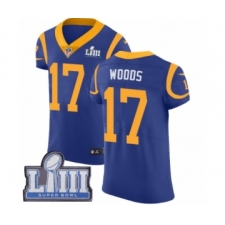 Men's Nike Los Angeles Rams #17 Robert Woods Royal Blue Alternate Vapor Untouchable Elite Player Super Bowl LIII Bound NFL Jersey