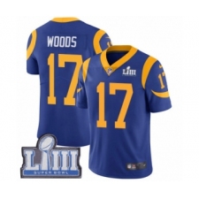 Men's Nike Los Angeles Rams #17 Robert Woods Royal Blue Alternate Vapor Untouchable Limited Player Super Bowl LIII Bound NFL Jersey