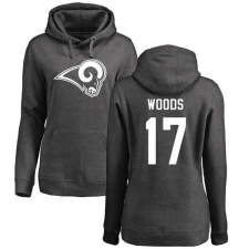 NFL Women's Nike Los Angeles Rams #17 Robert Woods Ash One Color Pullover Hoodie