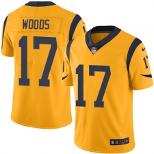 Youth Nike Los Angeles Rams #17 Robert Woods Limited Gold Rush Vapor Untouchable NFL Jersey
