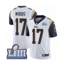 Youth Nike Los Angeles Rams #17 Robert Woods White Vapor Untouchable Limited Player Super Bowl LIII Bound NFL Jersey