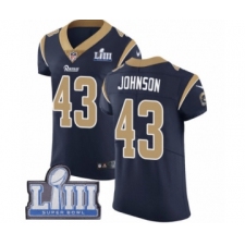 Men's Nike Los Angeles Rams #43 John Johnson Navy Blue Team Color Vapor Untouchable Elite Player Super Bowl LIII Bound NFL Jersey