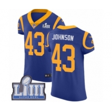 Men's Nike Los Angeles Rams #43 John Johnson Royal Blue Alternate Vapor Untouchable Elite Player Super Bowl LIII Bound NFL Jersey