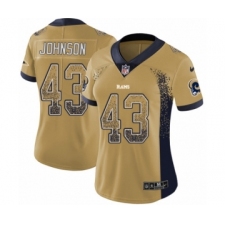 Women's Nike Los Angeles Rams #43 John Johnson Limited Gold Rush Drift Fashion NFL Jersey