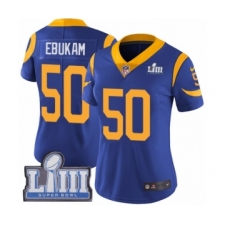Women's Nike Los Angeles Rams #50 Samson Ebukam Royal Blue Alternate Vapor Untouchable Limited Player Super Bowl LIII Bound NFL Jersey