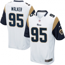Men's Nike Los Angeles Rams #95 Tyrunn Walker Game White NFL Jersey