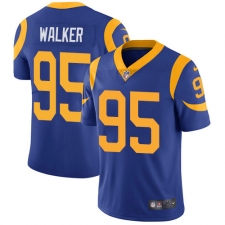Men's Nike Los Angeles Rams #95 Tyrunn Walker Royal Blue Alternate Vapor Untouchable Limited Player NFL Jersey
