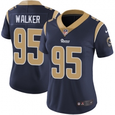 Women's Nike Los Angeles Rams #95 Tyrunn Walker Elite Navy Blue Team Color NFL Jersey