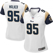Women's Nike Los Angeles Rams #95 Tyrunn Walker Game White NFL Jersey