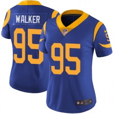 Women's Nike Los Angeles Rams #95 Tyrunn Walker Royal Blue Alternate Vapor Untouchable Limited Player NFL Jersey