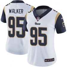 Women's Nike Los Angeles Rams #95 Tyrunn Walker White Vapor Untouchable Limited Player NFL Jersey