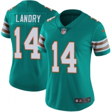 Women's Nike Miami Dolphins #14 Jarvis Landry Elite Aqua Green Alternate NFL Jersey