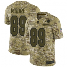 Men's Nike Miami Dolphins #89 Nat Moore Limited Camo 2018 Salute to Service NFL Jersey