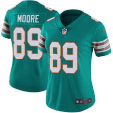 Women's Nike Miami Dolphins #89 Nat Moore Elite Aqua Green Alternate NFL Jersey