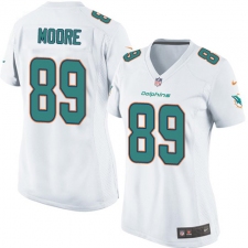 Women's Nike Miami Dolphins #89 Nat Moore Game White NFL Jersey