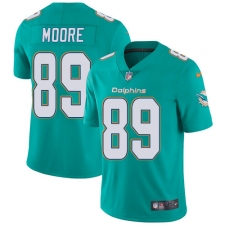 Youth Nike Miami Dolphins #89 Nat Moore Aqua Green Team Color Vapor Untouchable Limited Player NFL Jersey