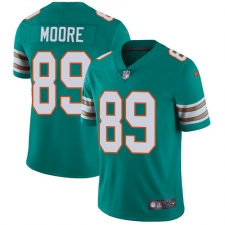 Youth Nike Miami Dolphins #89 Nat Moore Elite Aqua Green Alternate NFL Jersey