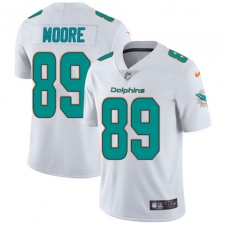 Youth Nike Miami Dolphins #89 Nat Moore Elite White NFL Jersey