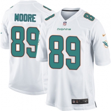 Youth Nike Miami Dolphins #89 Nat Moore Game White NFL Jersey