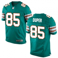 Men's Nike Miami Dolphins #85 Mark Duper Elite Aqua Green Alternate NFL Jersey