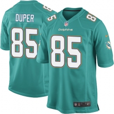 Youth Nike Miami Dolphins #85 Mark Duper Game Aqua Green Team Color NFL Jersey