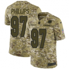 Men's Nike Miami Dolphins #97 Jordan Phillips Limited Camo 2018 Salute to Service NFL Jersey