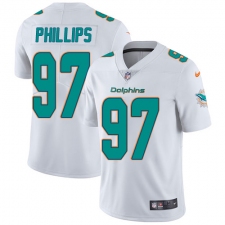 Men's Nike Miami Dolphins #97 Jordan Phillips White Vapor Untouchable Limited Player NFL Jersey