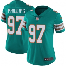 Women's Nike Miami Dolphins #97 Jordan Phillips Elite Aqua Green Alternate NFL Jersey