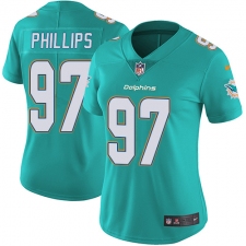 Women's Nike Miami Dolphins #97 Jordan Phillips Elite Aqua Green Team Color NFL Jersey