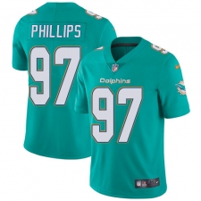 Youth Nike Miami Dolphins #97 Jordan Phillips Aqua Green Team Color Vapor Untouchable Limited Player NFL Jersey