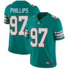 Youth Nike Miami Dolphins #97 Jordan Phillips Elite Aqua Green Alternate NFL Jersey
