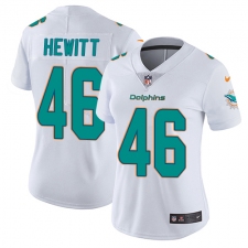 Women's Nike Miami Dolphins #46 Neville Hewitt Elite White NFL Jersey