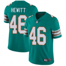 Youth Nike Miami Dolphins #46 Neville Hewitt Elite Aqua Green Alternate NFL Jersey