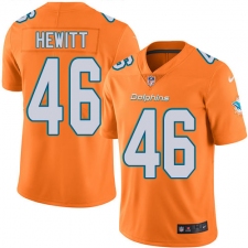 Youth Nike Miami Dolphins #46 Neville Hewitt Limited Orange Rush Vapor Untouchable NFL Jersey
