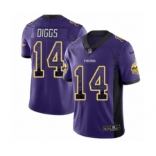 Youth Nike Minnesota Vikings #14 Stefon Diggs Limited Purple Rush Drift Fashion NFL Jersey