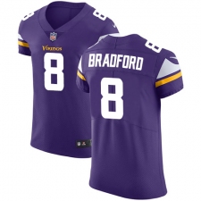 Men's Nike Minnesota Vikings #8 Sam Bradford Purple Team Color Vapor Untouchable Elite Player NFL Jersey