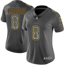 Women's Nike Minnesota Vikings #8 Sam Bradford Gray Static Vapor Untouchable Limited NFL Jersey