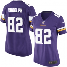 Women's Nike Minnesota Vikings #82 Kyle Rudolph Game Purple Team Color NFL Jersey