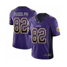 Youth Nike Minnesota Vikings #82 Kyle Rudolph Limited Purple Rush Drift Fashion NFL Jersey