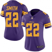 Women's Nike Minnesota Vikings #22 Harrison Smith Elite Purple Rush Vapor Untouchable NFL Jersey