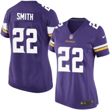 Women's Nike Minnesota Vikings #22 Harrison Smith Game Purple Team Color NFL Jersey