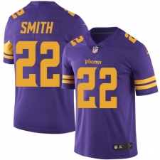 Youth Nike Minnesota Vikings #22 Harrison Smith Elite Purple Rush Vapor Untouchable NFL Jersey