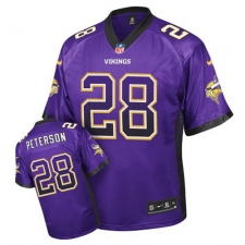 Youth Nike Minnesota Vikings #28 Adrian Peterson Elite Purple Drift Fashion NFL Jersey