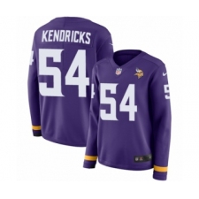 Women's Nike Minnesota Vikings #54 Eric Kendricks Limited Purple Therma Long Sleeve NFL Jersey