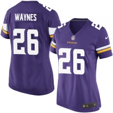 Women's Nike Minnesota Vikings #26 Trae Waynes Game Purple Team Color NFL Jersey