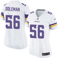 Women's Nike Minnesota Vikings #56 Chris Doleman Game White NFL Jersey