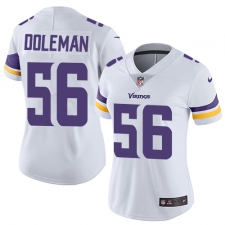 Women's Nike Minnesota Vikings #56 Chris Doleman White Vapor Untouchable Limited Player NFL Jersey