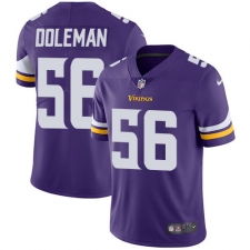 Youth Nike Minnesota Vikings #56 Chris Doleman Purple Team Color Vapor Untouchable Limited Player NFL Jersey