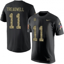 Nike Minnesota Vikings #11 Laquon Treadwell Black Camo Salute to Service T-Shirt